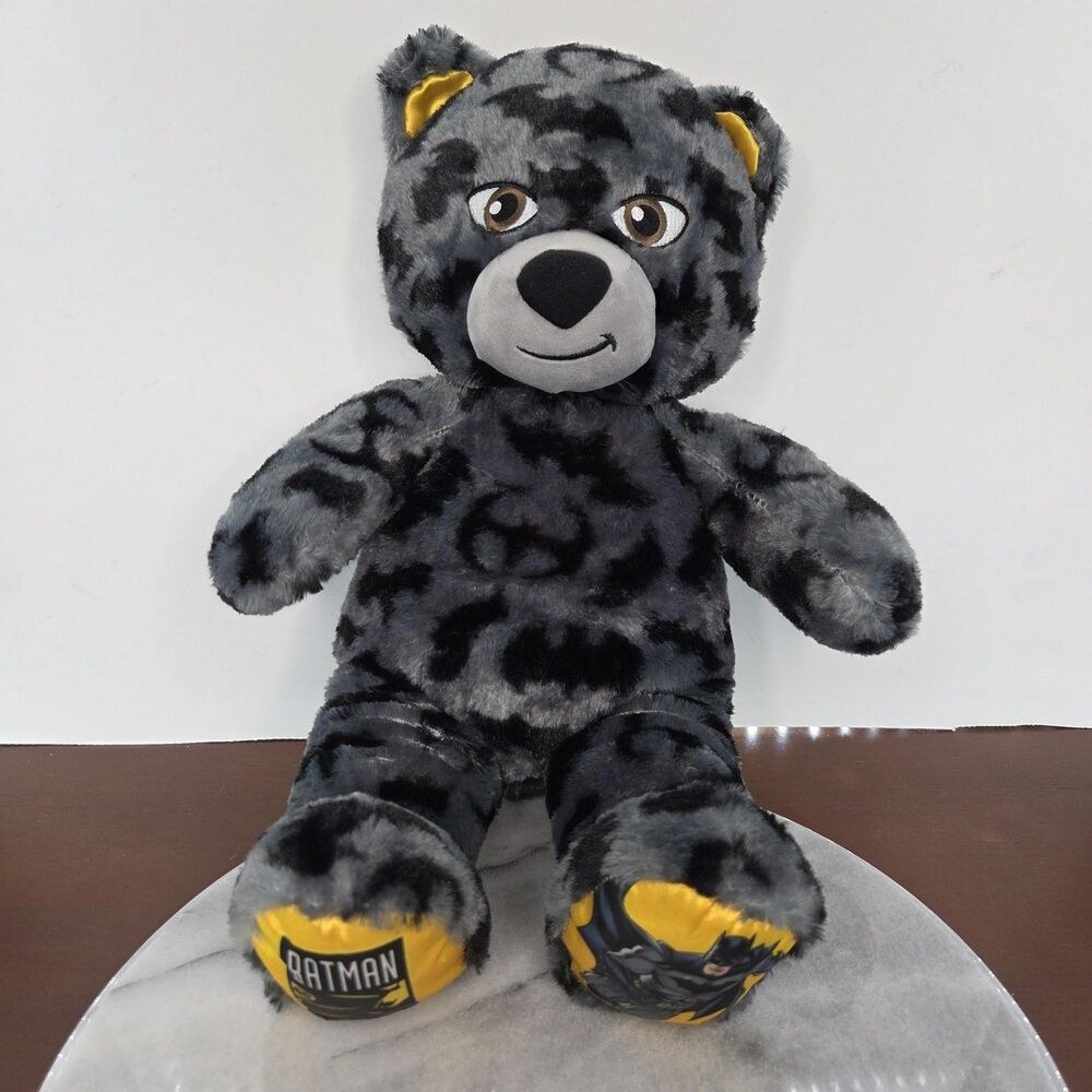Build-A-Bear Workshop Batman 80 Years Teddy Bear Plush DC Comics Gray Black
